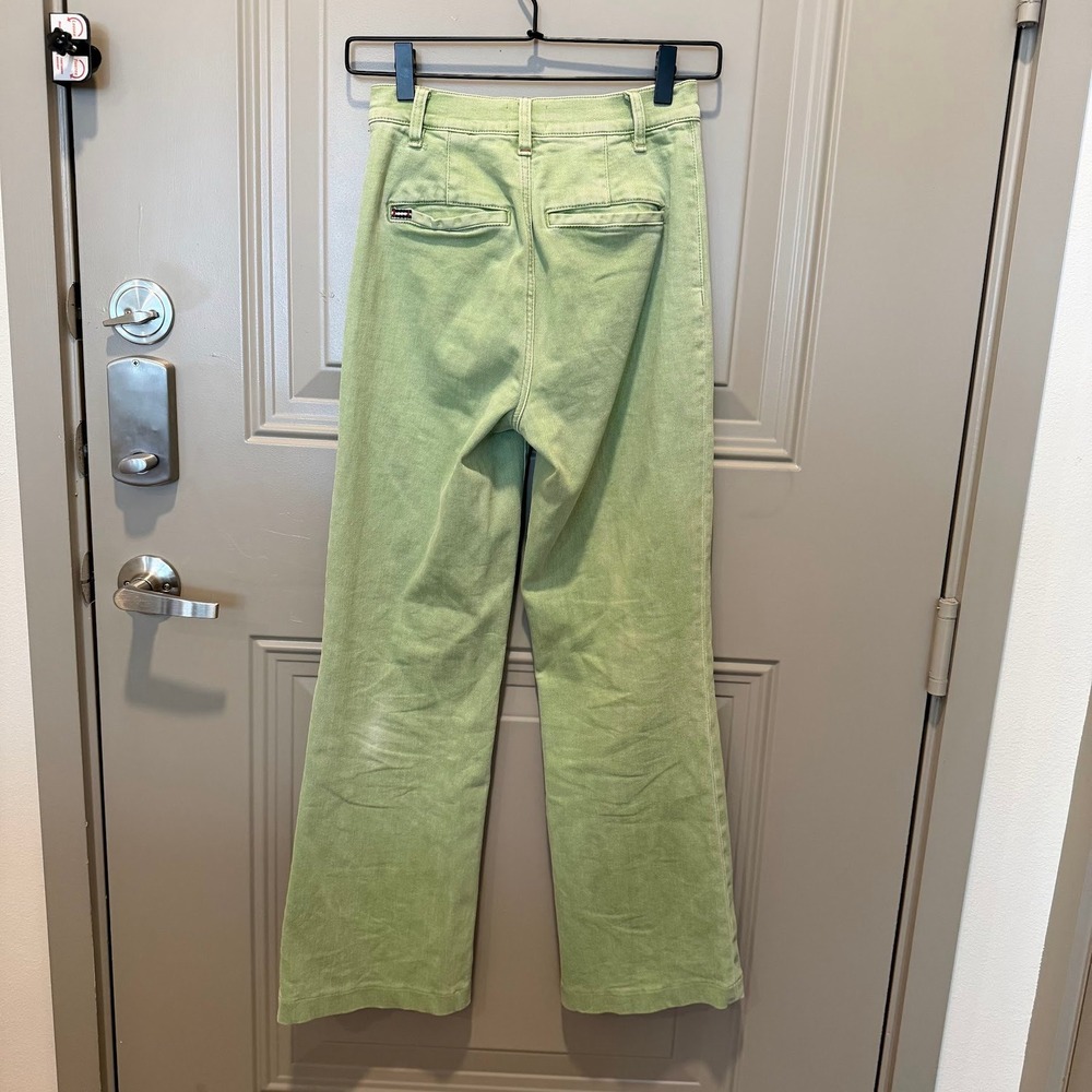 Alice + Olivia Gorgeous Coin Pocket Jeans Green Size‎ 25 - Picture 2 of 7